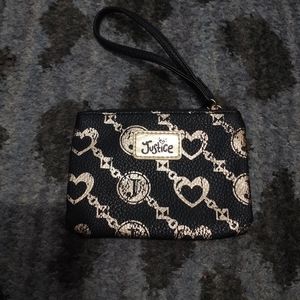 Justice Gold and Black Wristlet